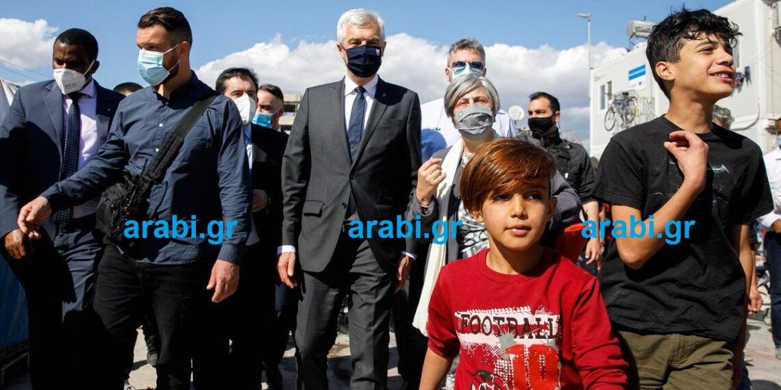 زيارة مشتركة لوزير الخارجية السلوفاكي و وزير الهجرة واللجوء اليوناني  إلى مخيم إليوناس للاجئين