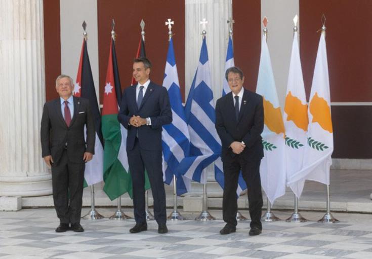 ملك-الاردن-مع-زعيمي-اليونان-و-قبرص